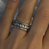 Spinner 925 Sterling Silver White Colorless Topaz Ring Size 7