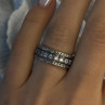 Spinner 925 Sterling Silver White Colorless Topaz Ring Size 7