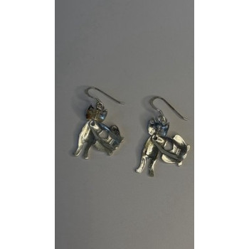 Dangle 925 Sterling Silver Cat Earrings Head allows for movement