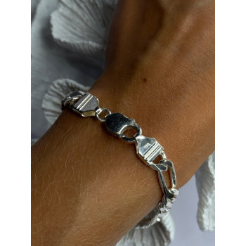 Mens 925 Sterling Silver Bracelet Length 9