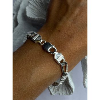Mens 925 Sterling Silver Bracelet Length 9