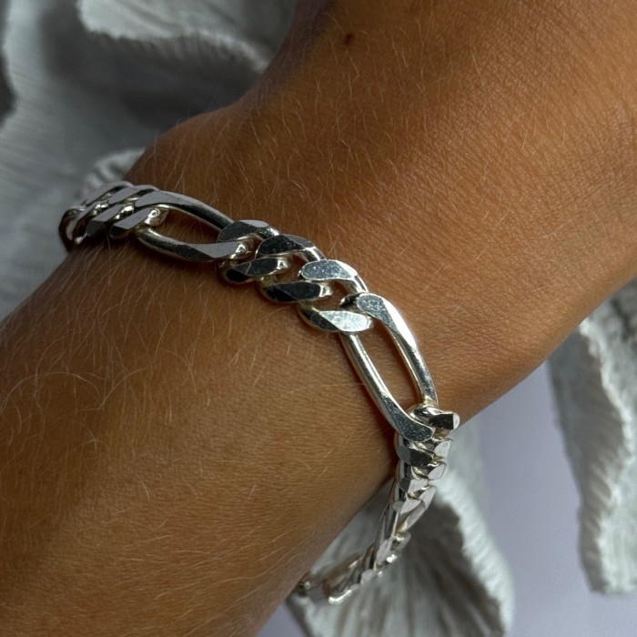 Mens 925 Sterling Silver Bracelet Length 9