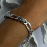 Mens 925 Sterling Silver Bracelet Length 9