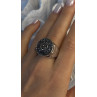 Michael Dawkins Starry Night 925 Sterling Silver Black Druzy Quartz Ring Size 9