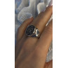 Michael Dawkins Starry Night 925 Sterling Silver Black Druzy Quartz Ring Size 9