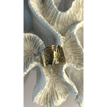 Elegant Italy Milor 925 Sterling Silver Gold Plated Ring Size 6