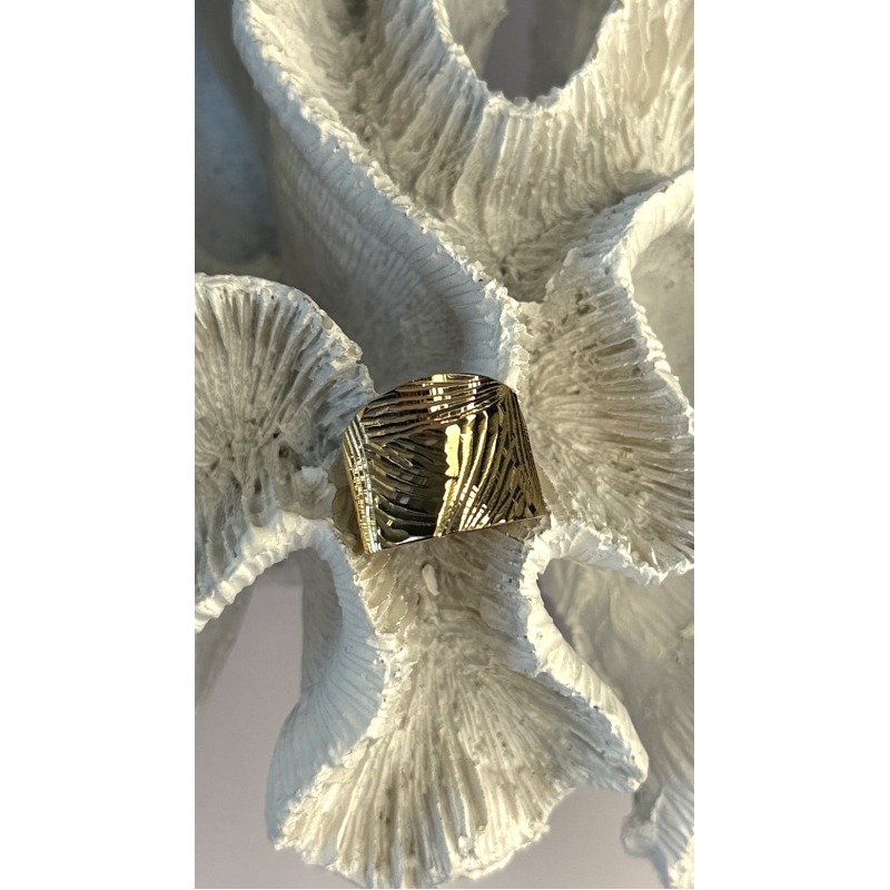 Elegant Italy Milor 925 Sterling Silver Gold Plated Ring Size 6