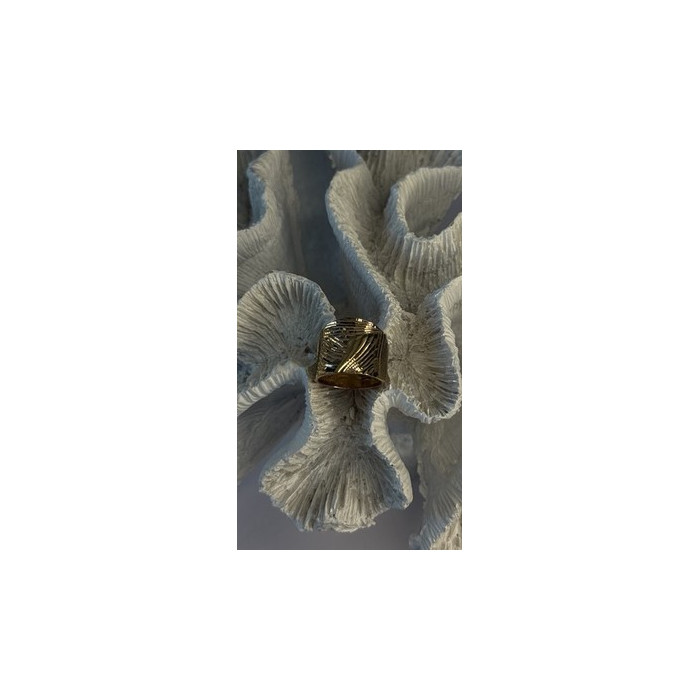 Elegant Italy Milor 925 Sterling Silver Gold Plated Ring Size 6