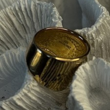 Elegant Italy Milor 925 Sterling Silver Gold Plated Ring Size 6