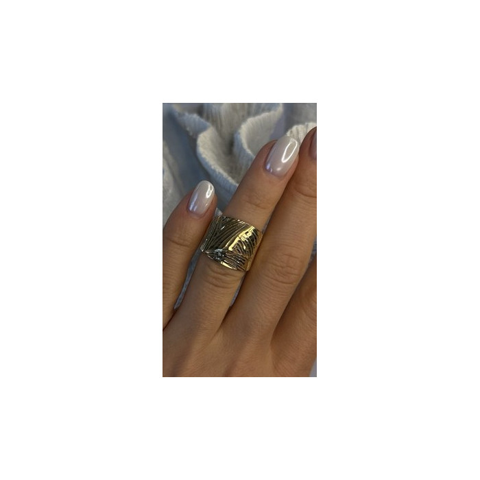Elegant Italy Milor 925 Sterling Silver Gold Plated Ring Size 6