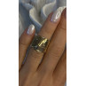 Elegant Italy Milor 925 Sterling Silver Gold Plated Ring Size 6