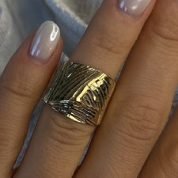 Elegant Italy Milor 925 Sterling Silver Gold Plated Ring Size 6