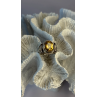 Vintage 925 Sterling Silver & 14K Yellow Gold Part Yellow Citrine Ring Size 6