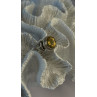 Vintage 925 Sterling Silver & 14K Yellow Gold Part Yellow Citrine Ring Size 6