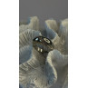 Vintage 925 Sterling Silver & 10K yellow Gold Rope Twist Ring Size 8.5