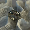 Vintage 925 Sterling Silver & 10K yellow Gold Rope Twist Ring Size 8.5