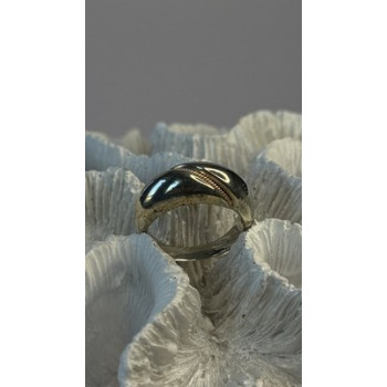 Vintage 925 Sterling Silver & 10K yellow Gold Rope Twist Ring Size 8.5