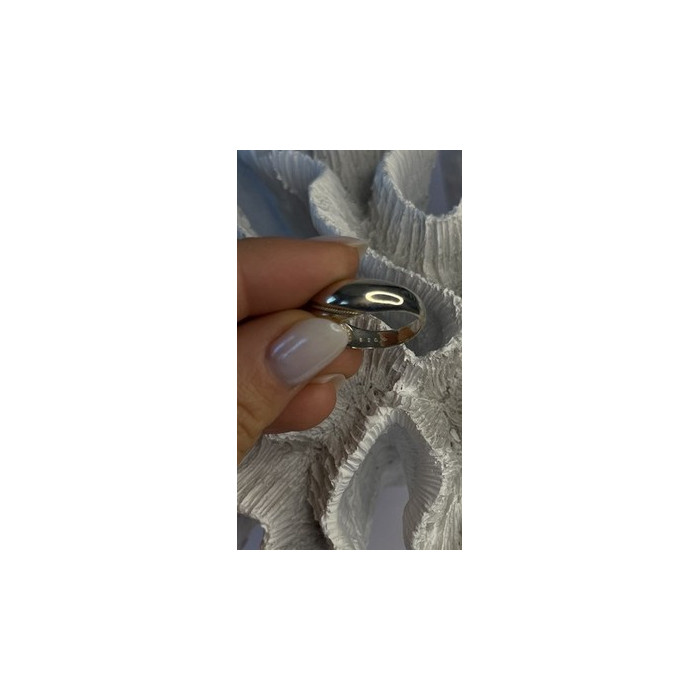 Vintage 925 Sterling Silver & 10K yellow Gold Rope Twist Ring Size 8.5