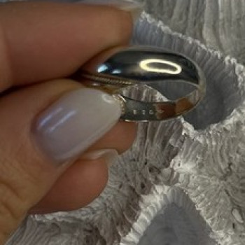 Vintage 925 Sterling Silver & 10K yellow Gold Rope Twist Ring Size 8.5