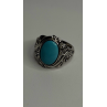 DK 925 Sterling Silver Blue Turquoise Ring Size 8
