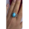 DK 925 Sterling Silver Blue Turquoise Ring Size 8