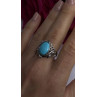 DK 925 Sterling Silver Blue Turquoise Ring Size 8