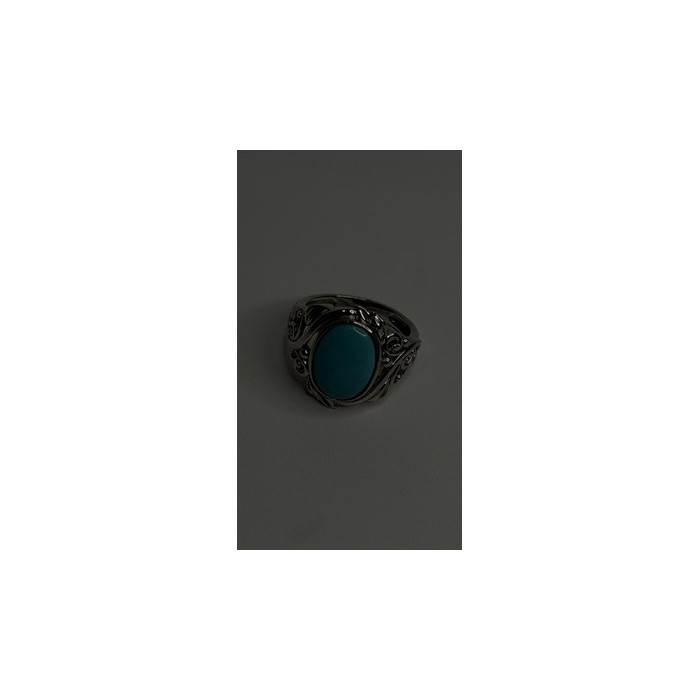 DK 925 Sterling Silver Blue Turquoise Ring Size 8