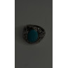 DK 925 Sterling Silver Blue Turquoise Ring Size 8