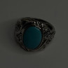 DK 925 Sterling Silver Blue Turquoise Ring Size 8