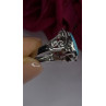 DK 925 Sterling Silver Blue Turquoise Ring Size 8