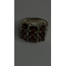 925 Sterling Silver Red Shiny Garnet Ring Size 6