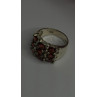 925 Sterling Silver Red Shiny Garnet Ring Size 6