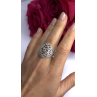 Elegant 925 Sterling Silver Diamonds Ring Size 9