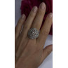 Elegant 925 Sterling Silver Diamonds Ring Size 9