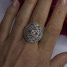 Elegant 925 Sterling Silver Diamonds Ring Size 9