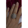Elegant 925 Sterling Silver Diamonds Ring Size 9
