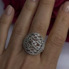 Elegant 925 Sterling Silver Diamonds Ring Size 9