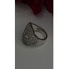 Elegant 925 Sterling Silver Diamonds Ring Size 9