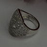 Elegant 925 Sterling Silver Diamonds Ring Size 9