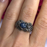 Handcrafted 925 Sterling Silver Blue Pietersite Stone Ring Size 9