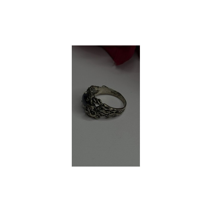 Handcrafted 925 Sterling Silver Blue Pietersite Stone Ring Size 9