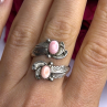 Navajo 925 Sterling Silver Pink Abalone Ring Size 8