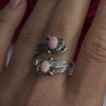 Navajo 925 Sterling Silver Pink Abalone Ring Size 8