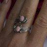 Navajo 925 Sterling Silver Pink Abalone Ring Size 8