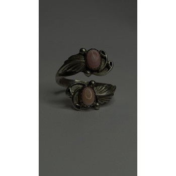 Navajo 925 Sterling Silver Pink Abalone Ring Size 8