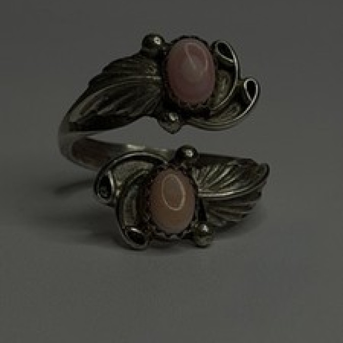 Navajo 925 Sterling Silver Pink Abalone Ring Size 8