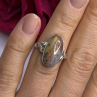 Vintage 925 Sterling Silver Moss Agate Ring Size 4.5