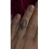 Vintage 925 Sterling Silver Moss Agate Ring Size 4.5