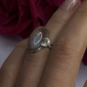Vintage 925 Sterling Silver Moss Agate Ring Size 4.5