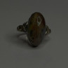 Vintage 925 Sterling Silver Moss Agate Ring Size 4.5